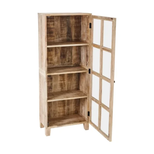 Vitrine blanc patiné bois de manguier Ixia 60 cm — vue 3