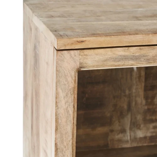 Vitrine blanc patiné bois de manguier Ixia 60 cm — vue 4