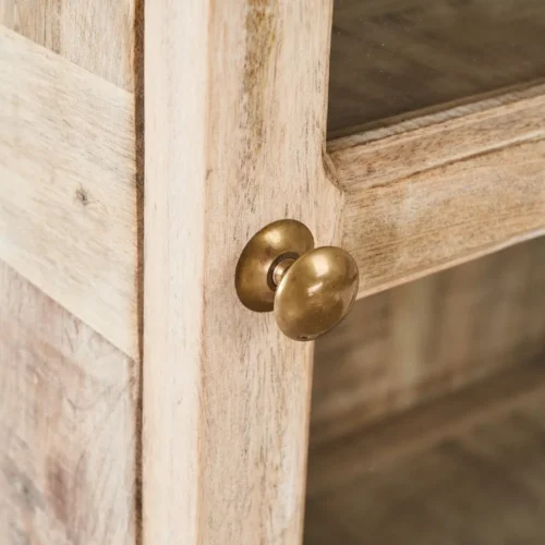 Vitrine blanc patiné bois de manguier Ixia 60 cm — vue 6