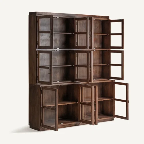 Vitrine Jekye manguier recyclé et verre Vical Home — vue 3