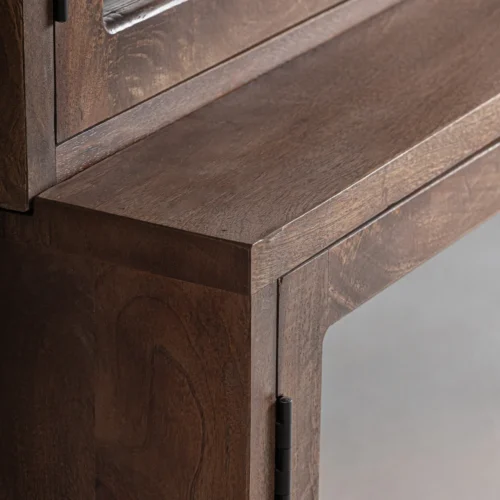 Vitrine Jekye manguier recyclé et verre Vical Home — vue 4