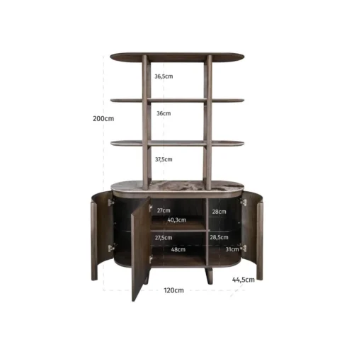 Vitrine Langford marron Richmond Interiors — vue 6