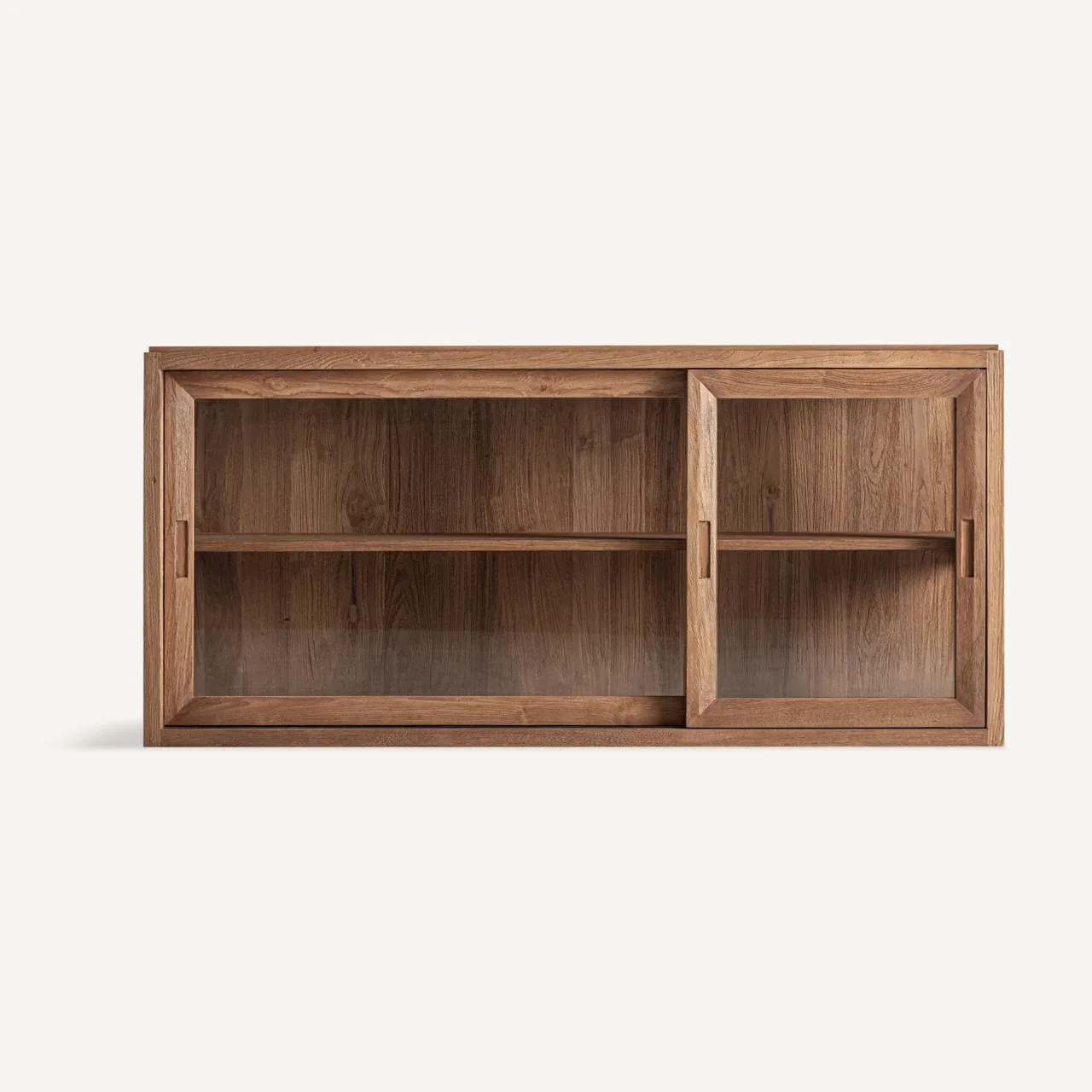 Vitrine modulable Shayla teck et verre Vical Home