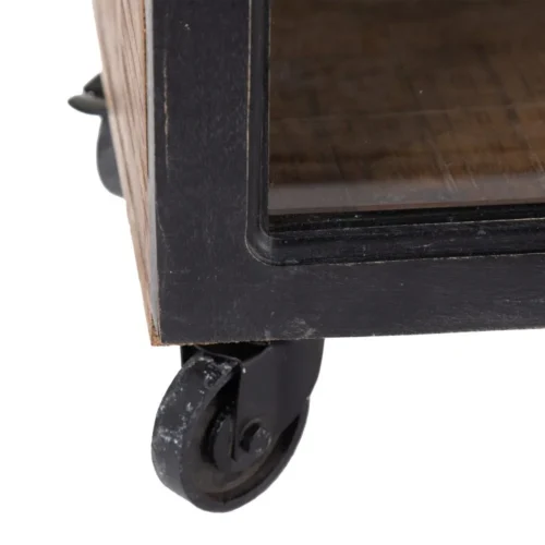Vitrine noir et naturel bois de manguier Ixia 115 cm — vue 4
