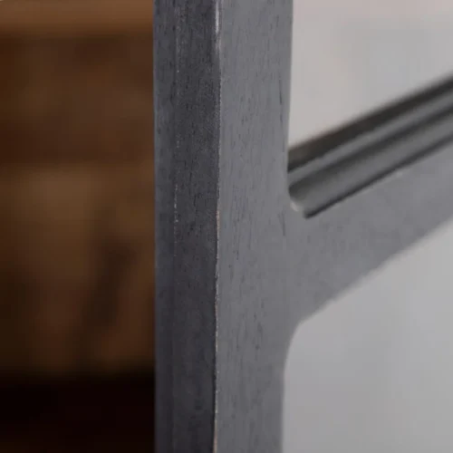 Vitrine noir et naturel bois de manguier Ixia 115 cm — vue 7