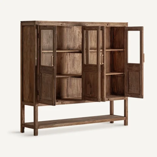 Vitrine Rubland bois de manguier marron Vical Home — vue 2