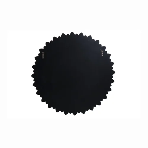Miroir mural rond pétales de verre rose noir et bleu Ethan Chloé 100 cm