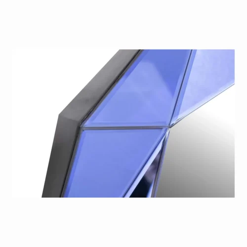 Miroir mural facettes de verre bleu Ares Ethan Chloé 80 x 80 cm