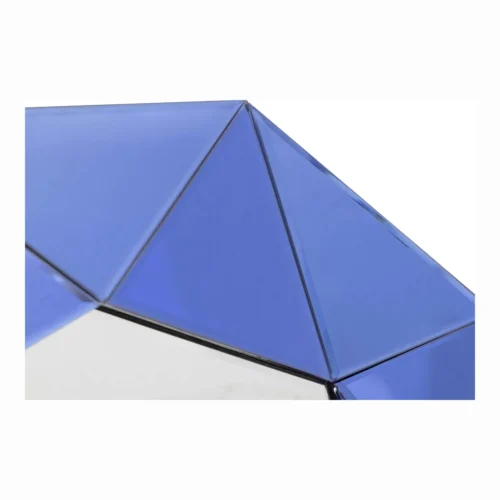 Miroir mural facettes de verre bleu Ares Ethan Chloé 80 x 80 cm