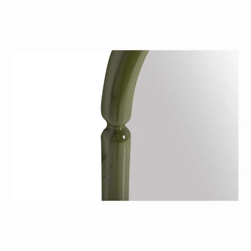 Miroir mural laqué vert olive en arche montants à bagues Ethan Chloé 60 x 100 cm