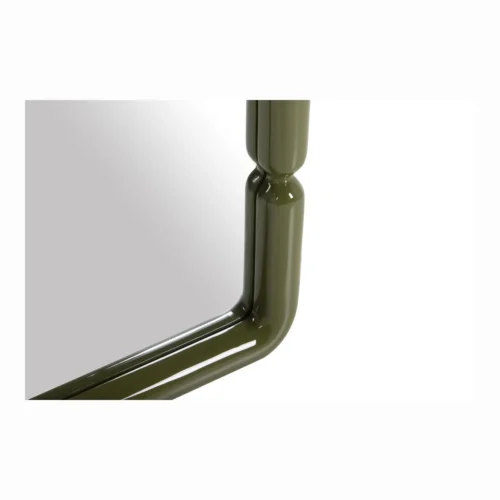 Miroir mural laqué vert olive en arche montants à bagues Ethan Chloé 60 x 100 cm