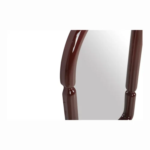 Miroir mural laqué bordeaux en arche montants à bagues Ethan Chloé 60 x 100 cm