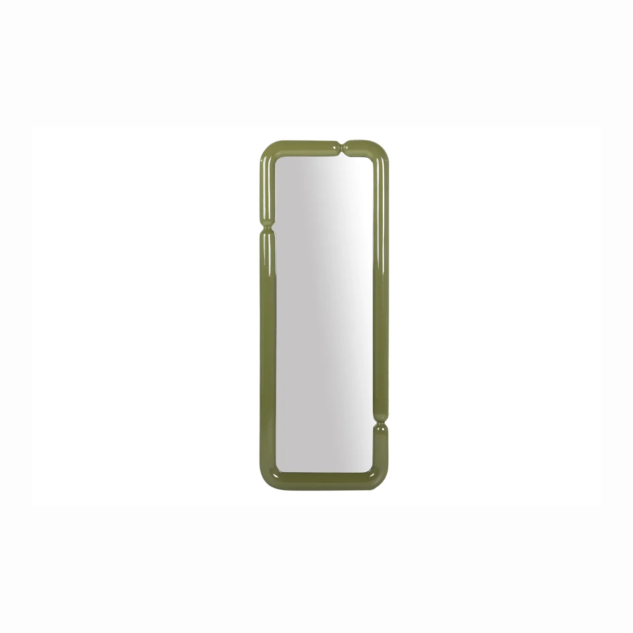 Miroir sur pied laqué vert olive angles arrondis Ethan Chloé 60 x 160 cm