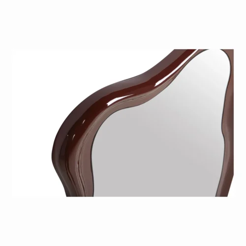 Miroir mural laqué bordeaux contour chantourné Ethan Chloé 60 x 100 cm