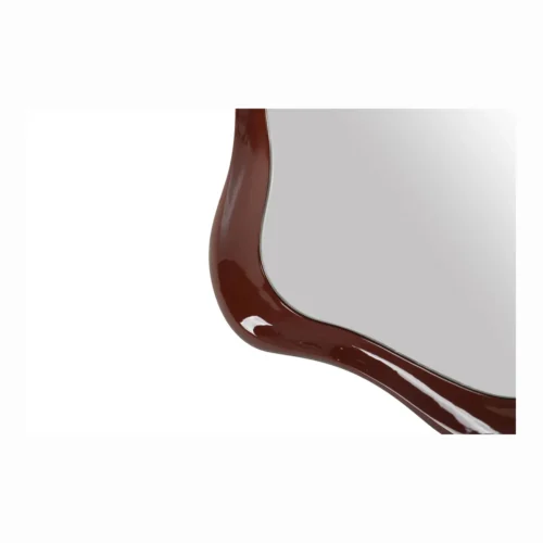 Miroir mural laqué bordeaux contour chantourné Ethan Chloé 60 x 100 cm