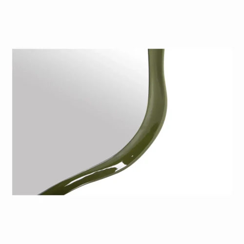 Miroir mural laqué vert olive contour chantourné Ethan Chloé 60 x 100 cm