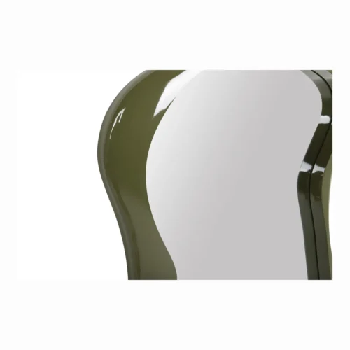 Miroir mural laqué vert olive silhouette ondulée Ethan Chloé 60 x 90 cm
