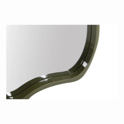 Miroir mural laqué vert olive silhouette ondulée Ethan Chloé 60 x 90 cm