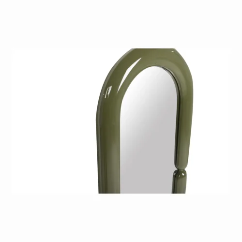 Miroir mural laqué vert olive ovale allongé Ethan Chloé 60 x 140 cm