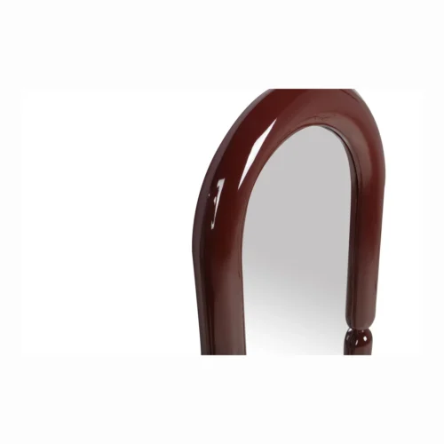 Miroir mural laqué bordeaux ovale allongé Ethan Chloé 60 x 140 cm