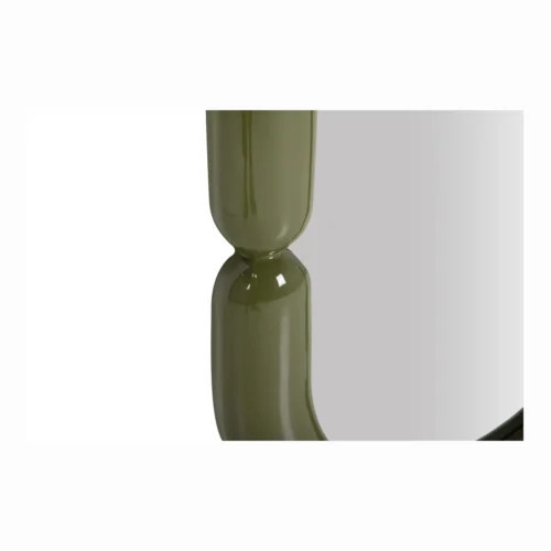 Miroir mural laqué vert olive ovale à anse Ethan Chloé 60 x 90 cm