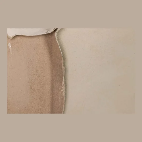 Tableau abstrait peint main beige et blanc cassé Ethan Chloé 80 x 100 cm