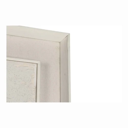 Tableau abstrait peint main gris et blanc encadré Ethan Chloé 140 x 174 cm