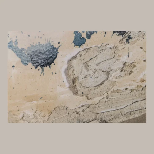 Tableau abstrait peint main gris et blanc encadré Ethan Chloé 140 x 174 cm