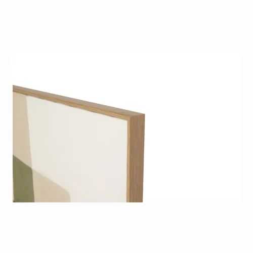 Tableau abstrait peint main damier vert et ocre carré Ethan Chloé 100 x 100 cm