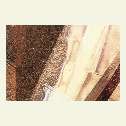 Tableau abstrait panoramique beige et or cadre doré Ethan Chloé 180 x 95 cm