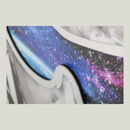 Tableau buste antique aux lunettes galaxie Ethan Chloé 117 x 147 cm