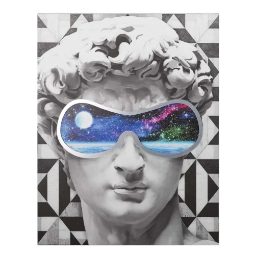 Tableaux Ethan Chloé Tableau buste antique aux lunettes galaxie Ethan Chloé 117 x 147 cm