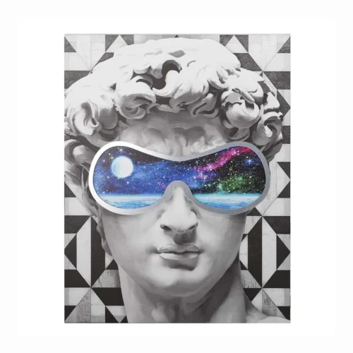 Tableaux Ethan Chloé Tableau buste antique aux lunettes galaxie Ethan Chloé 117 x 147 cm