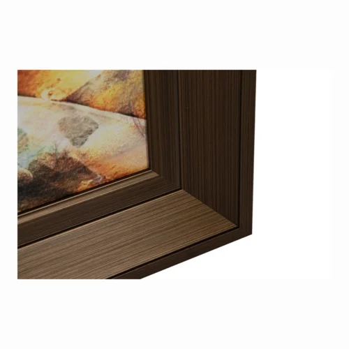 Tableau figure antique au bandeau orange cadre bois Ethan Chloé 80 x 100 cm