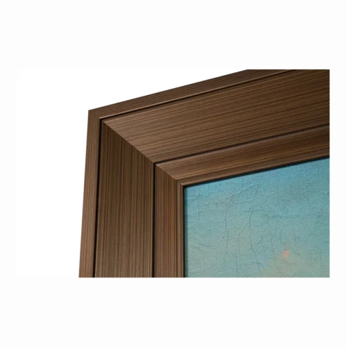 Tableau figure antique au bandeau orange cadre bois Ethan Chloé 80 x 100 cm