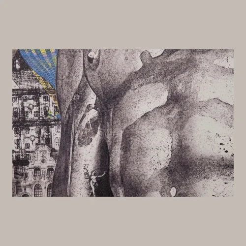Tableau figure au soleil rayonnant relief doré Ethan Chloé 90 x 140 cm