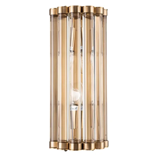 Applique murale cylindre de baguettes de verre bagues dorées Ethan Chloé 39 cm — vue 2