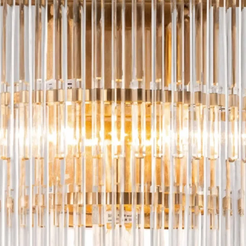 Applique murale demi-lustre baguettes de verre en cascade dorée Ethan Chloé 34 cm — vue 3