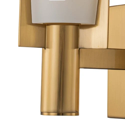 Applique murale tulipe de verre dépoli bras doré Ethan Chloé 40 cm — vue 3