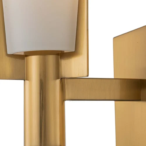 Applique murale tulipe de verre dépoli bras doré Ethan Chloé 40 cm — vue 4