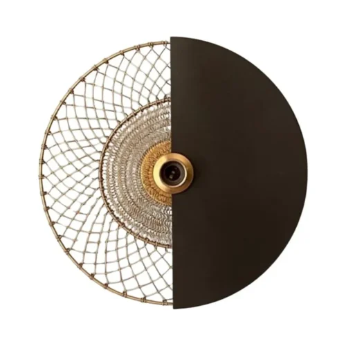Luminaires Athezza Applique Semi Eclipse Noir et Doré Athezza