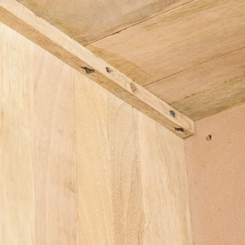 Armoire bois de manguier sculptée Janto 2 portes Ethan Chloé 200 cm — vue 16