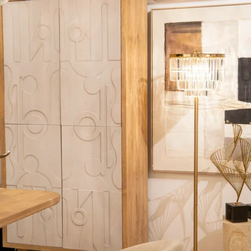 Armoire bois de manguier sculptée Janto 2 portes Ethan Chloé 200 cm — vue 2