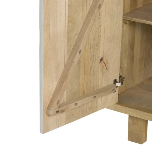 Armoire bois de manguier sculptée Janto 2 portes Ethan Chloé 200 cm — vue 20