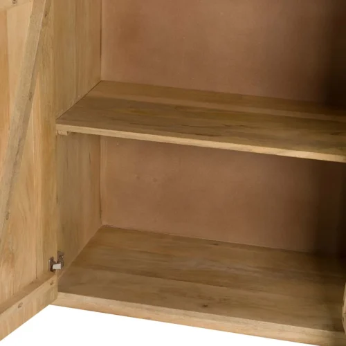 Armoire cannelée bois de manguier Myra 2 portes Ethan Chloé 200 cm — vue 13
