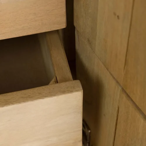Armoire cannelée bois de manguier Myra 2 portes Ethan Chloé 200 cm — vue 15