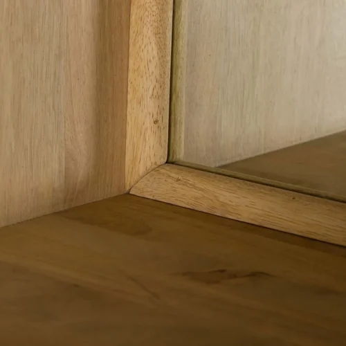 Armoire cannelée bois de manguier Myra 2 portes Ethan Chloé 200 cm — vue 19