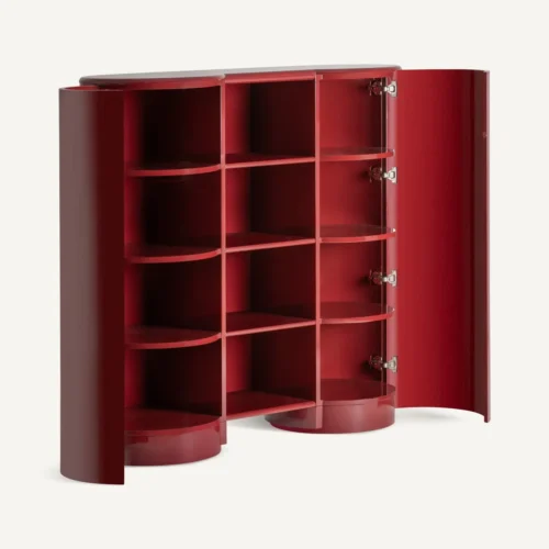 Armoire Capitello rouge laqué Vical Home — vue 3