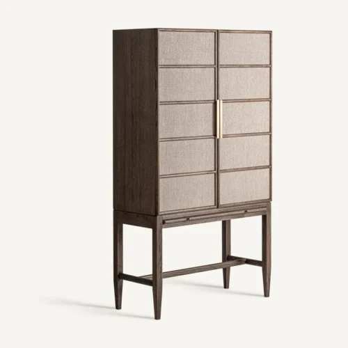 Armoire chêne noyer et fer doré Vical Home — vue 2
