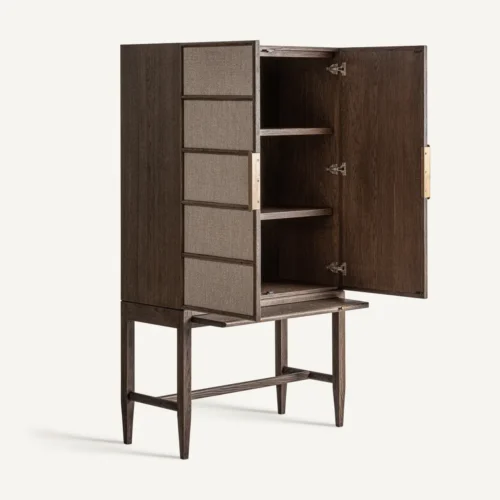 Armoire chêne noyer et fer doré Vical Home — vue 3